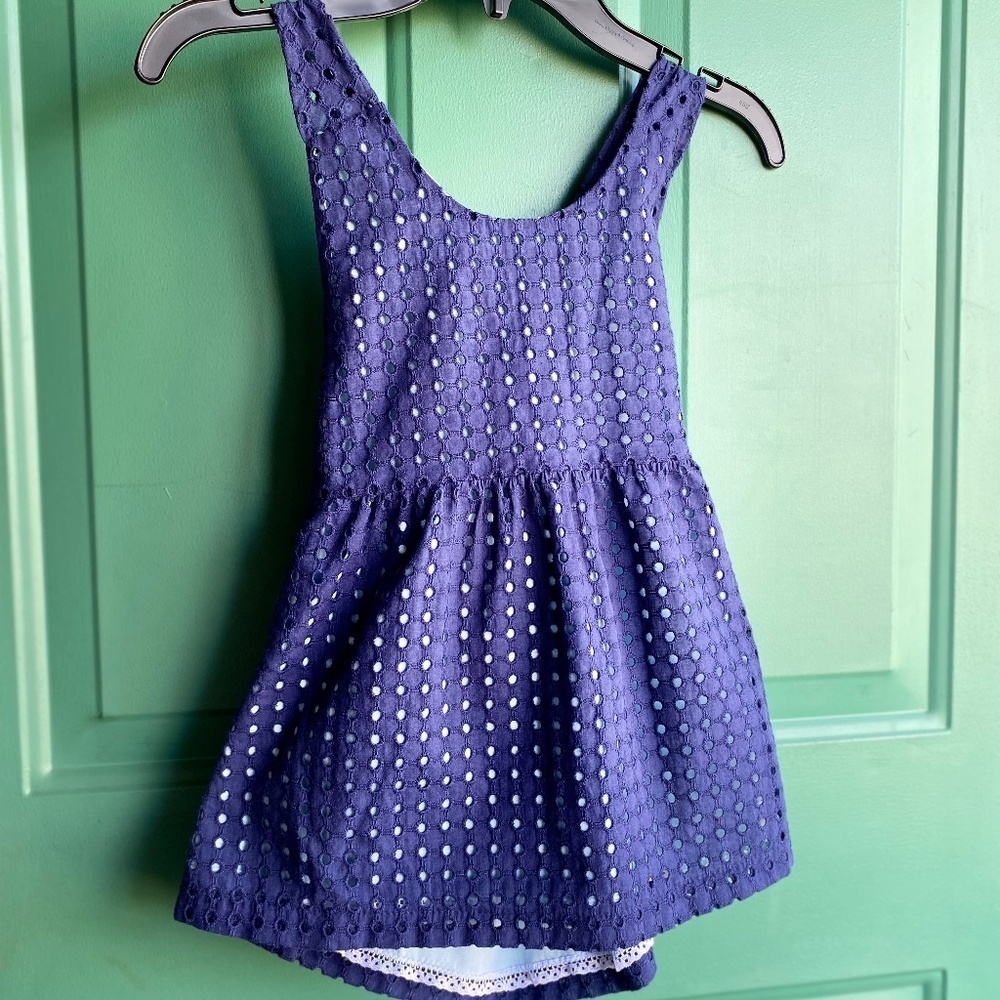 Donaldo navy blue size 6 skirted romper NEW